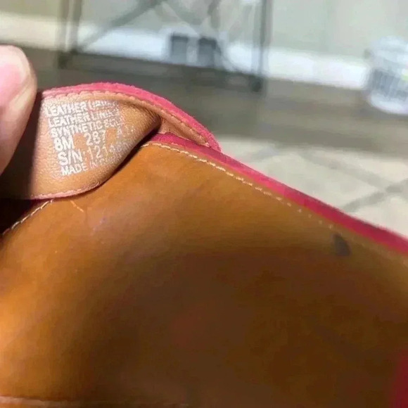 Tory Burch Savannah Wedge Red Suede Sandal Size 8M - Picture 7 of 7